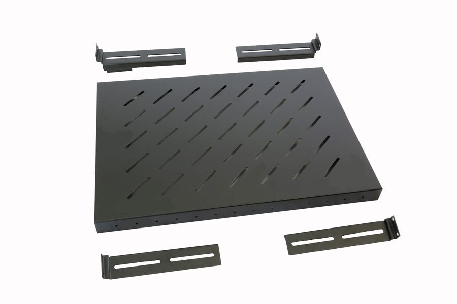 The 1RU 600mm Adjustable Shelf is designed to provide a versatile and secure shelving solution for your network cabinets.