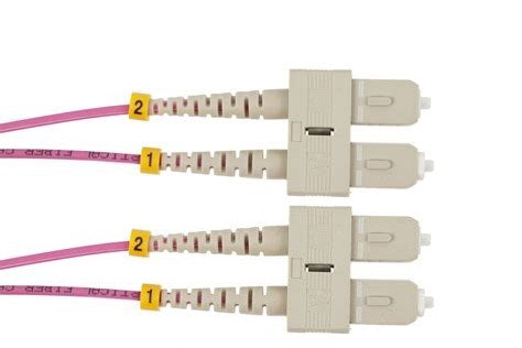 Grove 1 m SC-SC MM OM4 multimode duplex patch lead with LSZH jacket for reliable, low-loss fibre network connections