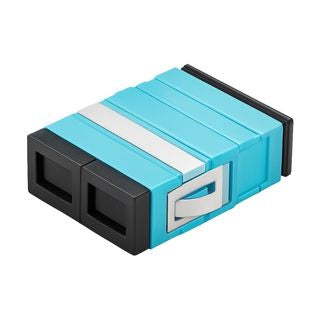 Grove SC MM OM3 duplex flangeless fibre optic coupler for multimode 50/125µm fibre connections