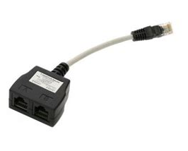 CAT5e Data/Data RJ45 splitter adapter – one male to two female RJ45 for sharing one cable between two devices