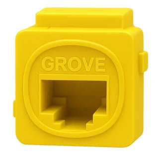 Grove Cat6 modular RJ45 jacks yellow bag of 10 for high-speed Ethernet structured cabling
