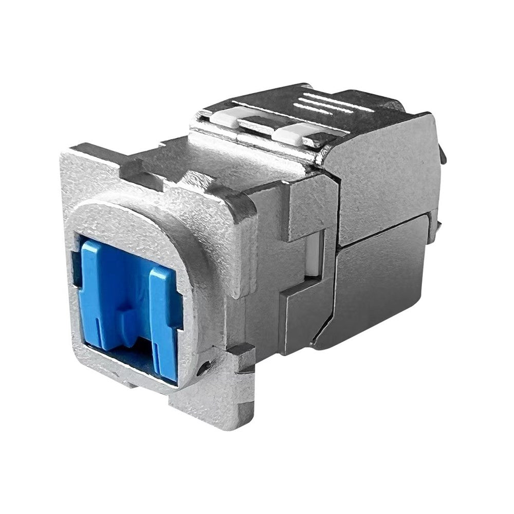 Grove Cat6A RJ45 shielded jack with shutter in blue, bag of 10, for high-speed 10G Ethernet structured cabling