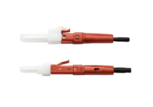 LC OM4 multimode fibre optic fast connector for quick, low-loss termination in high-speed optical networks