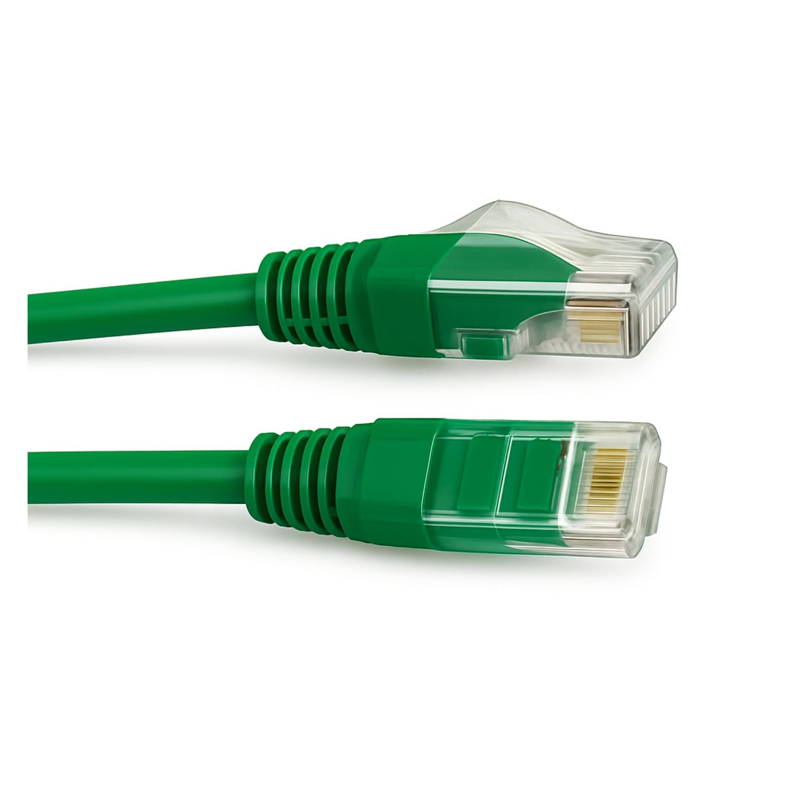 0.5m green Cat6 thin 28 AWG LSZH Ethernet patch lead for high-speed 1 Gbps network connections