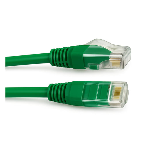 280mm green Cat6 thin 28 AWG LSZH Ethernet patch lead for high-speed 1 Gbps network connections