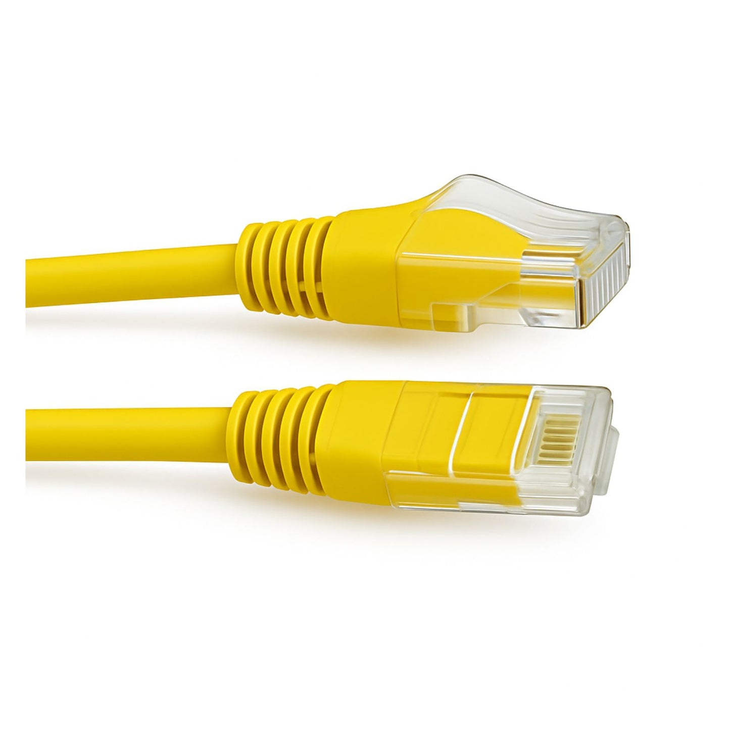 280mm yellow Cat6 thin 28 AWG LSZH patch lead for reliable 1 Gbps Ethernet network connections