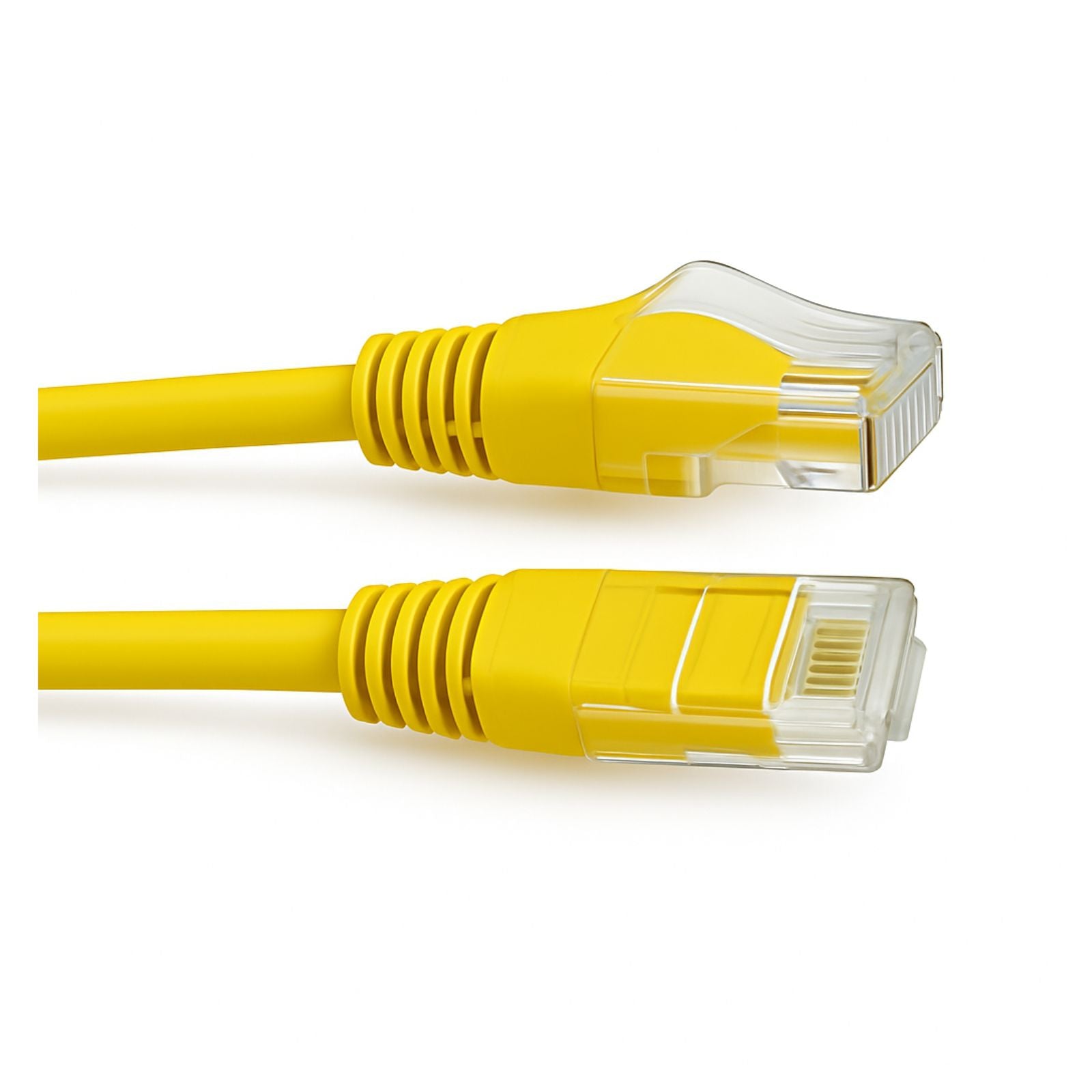 280mm yellow Cat6 thin 28 AWG LSZH patch lead for reliable 1 Gbps Ethernet network connections
