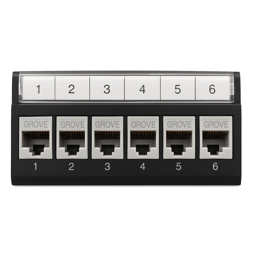 6 Port Module with Cat6 Jacks | CAT6 | 1PD – Grove Communications