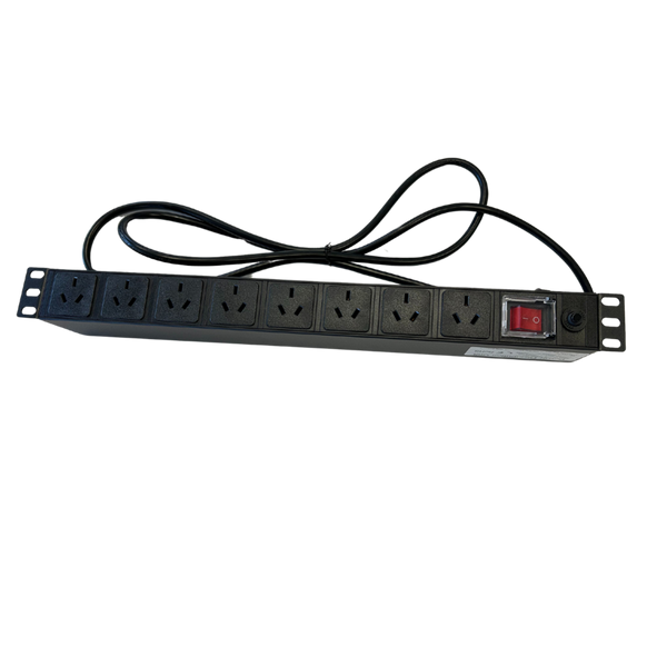 8 Way 1RU 10A Horizontal Power Distribution Unit | Power Rail | 1PD ...